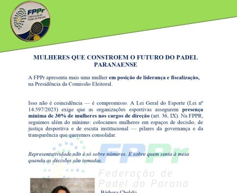 MULHERES QUE CONSTROEM O FUTURO DO PADEL PARANAENSE